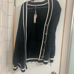 Black and white cardigan size m